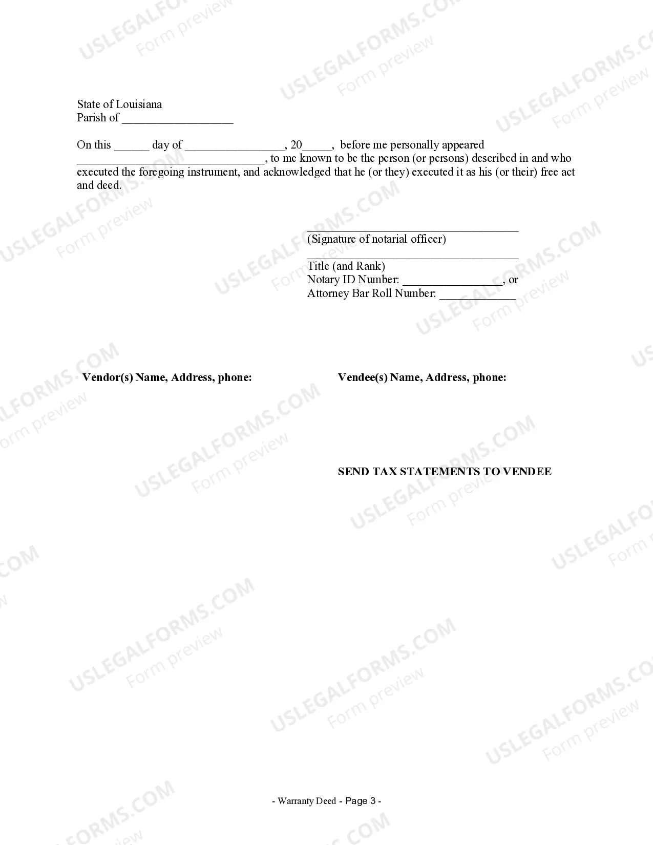 Preview Warranty Deed from Husband to Himself and Wife