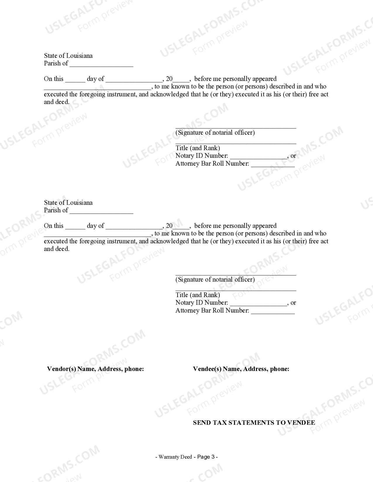 Preview Warranty Deed from Husband and Wife to Husband and Wife