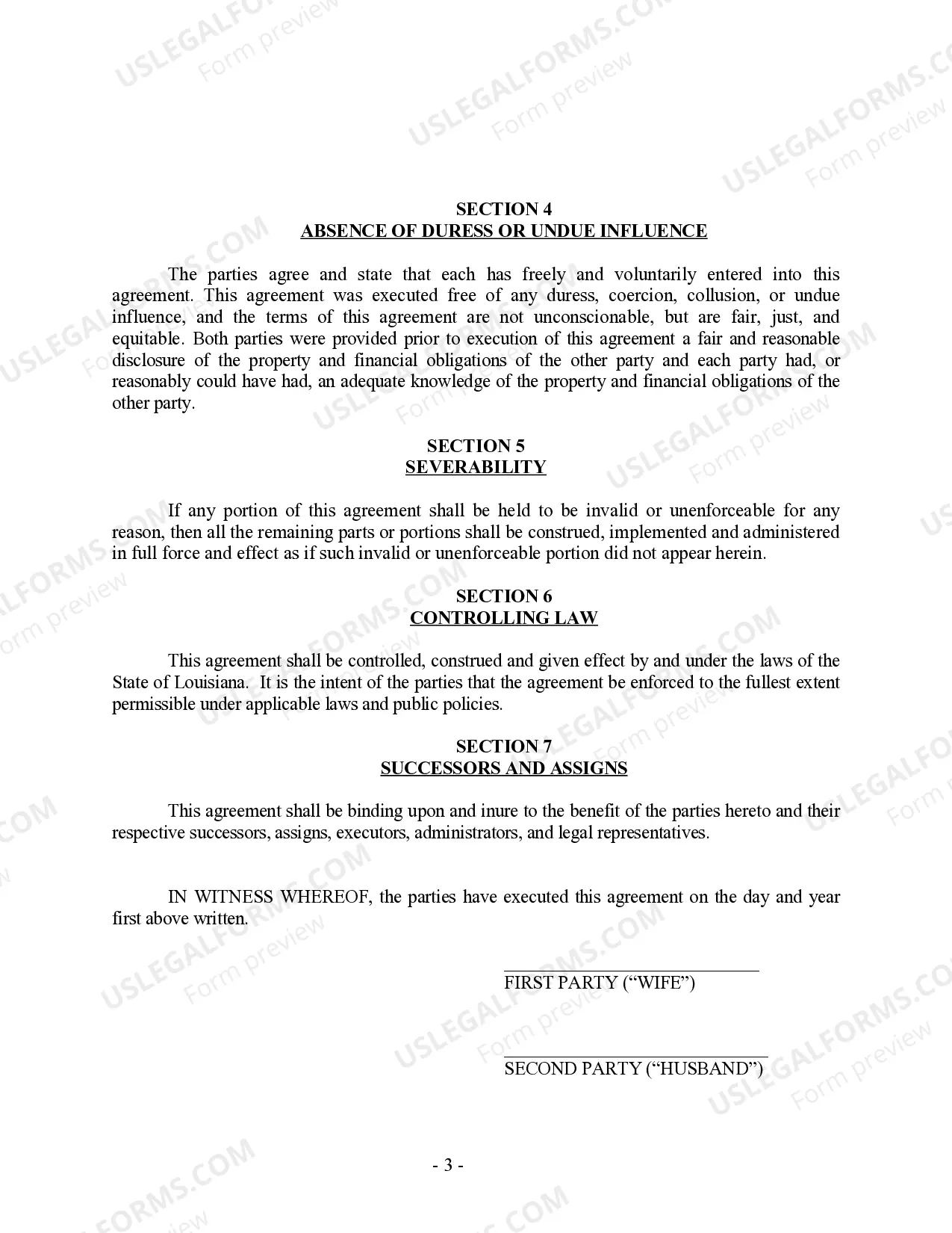 Preview Amendment to Postnuptial Property Agreement