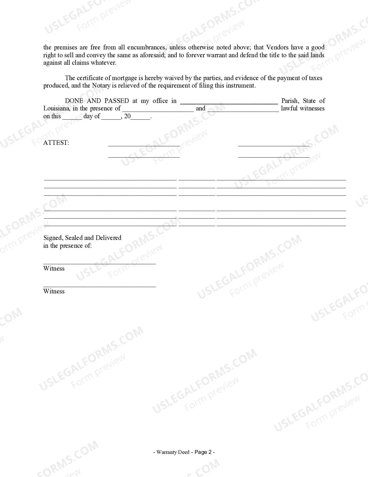 Preview Warranty Deed from Husband and Wife to an Individual
