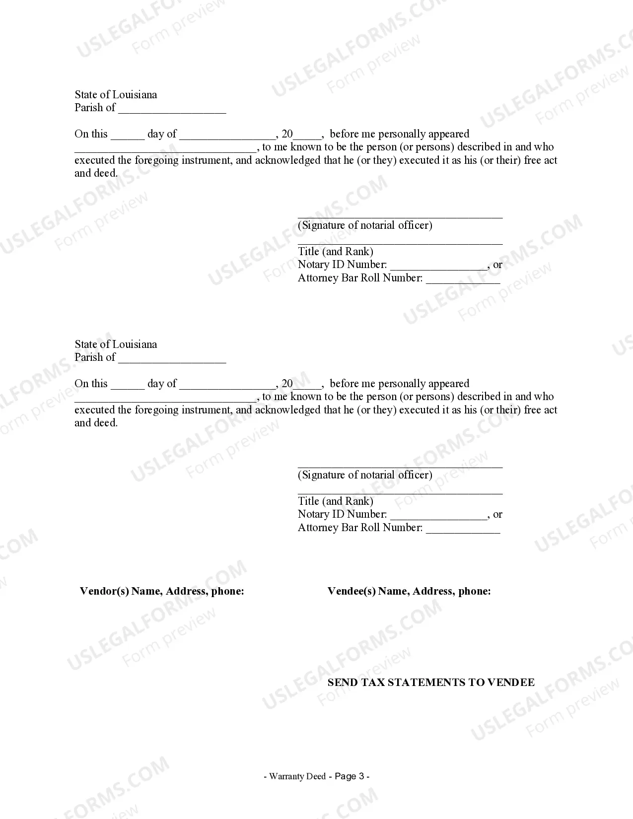Preview Warranty Deed from Husband and Wife to an Individual