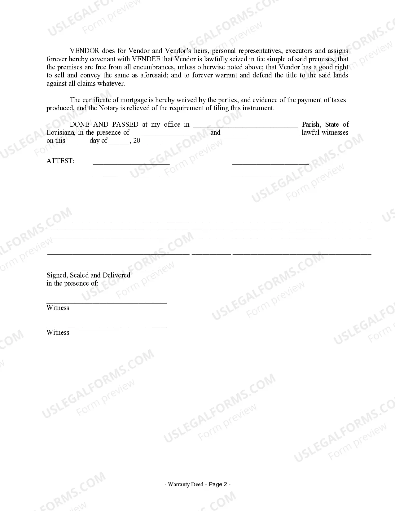 Preview Warranty Deed from Individual to Individual