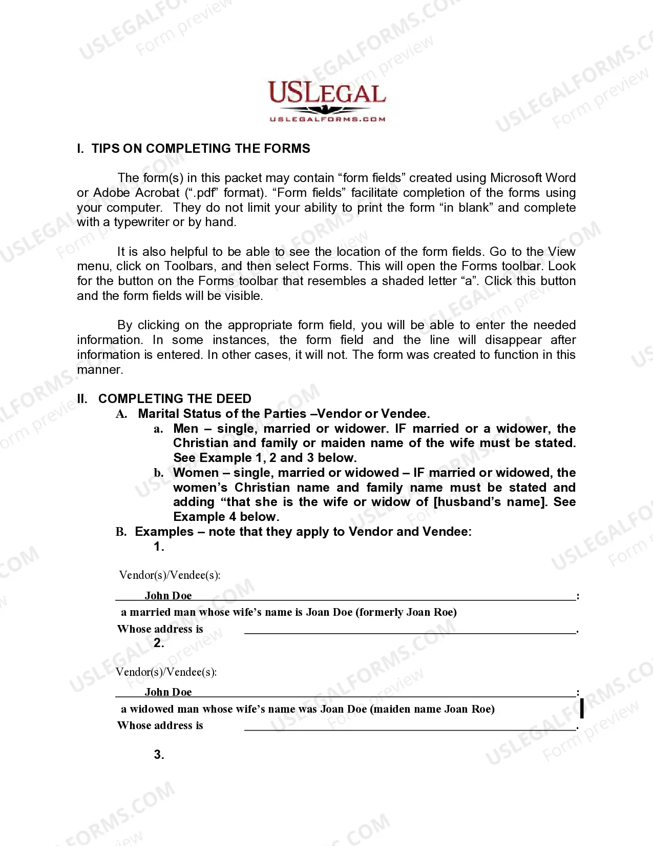 Preview Grant Deed from Two Individuals to an Individual