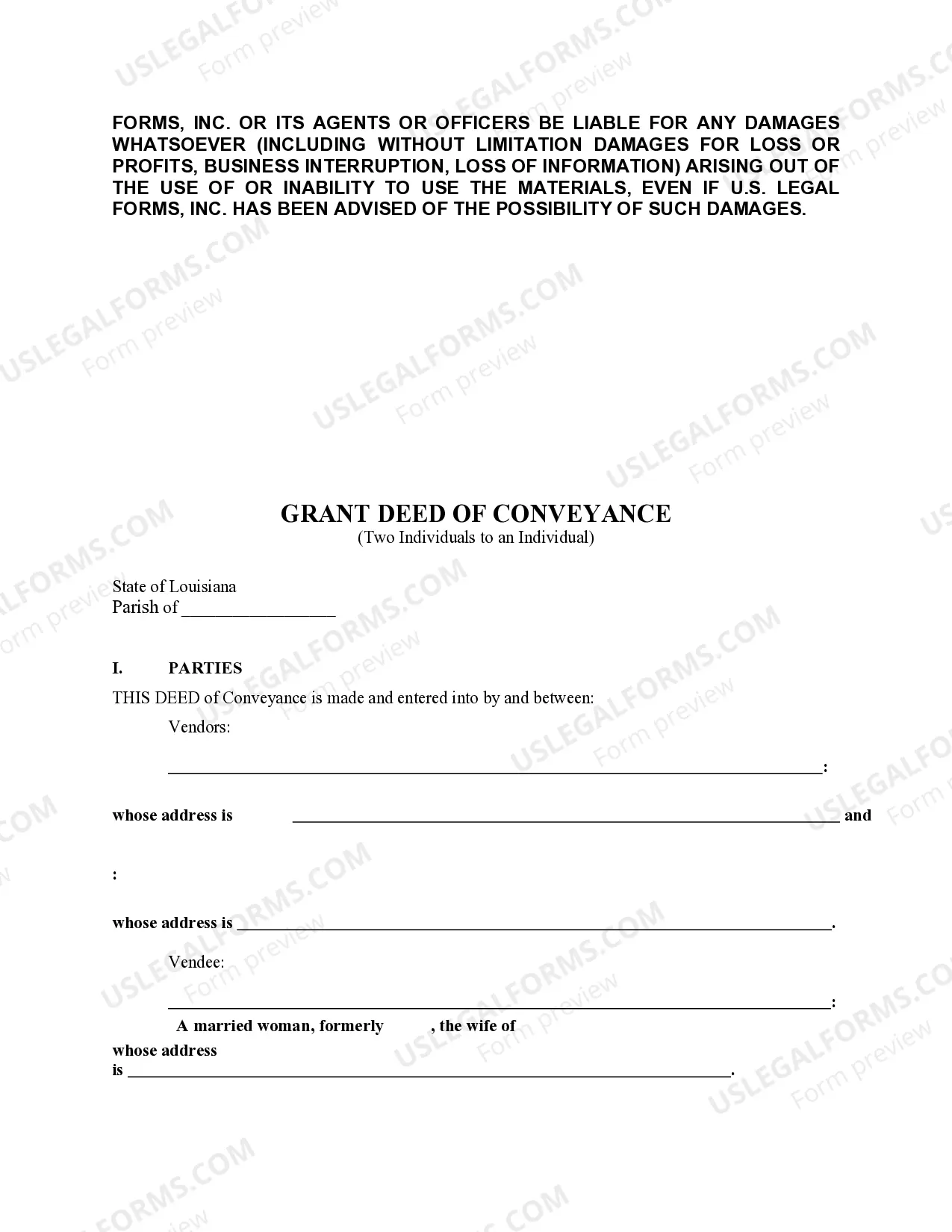 Preview Grant Deed from Two Individuals to an Individual