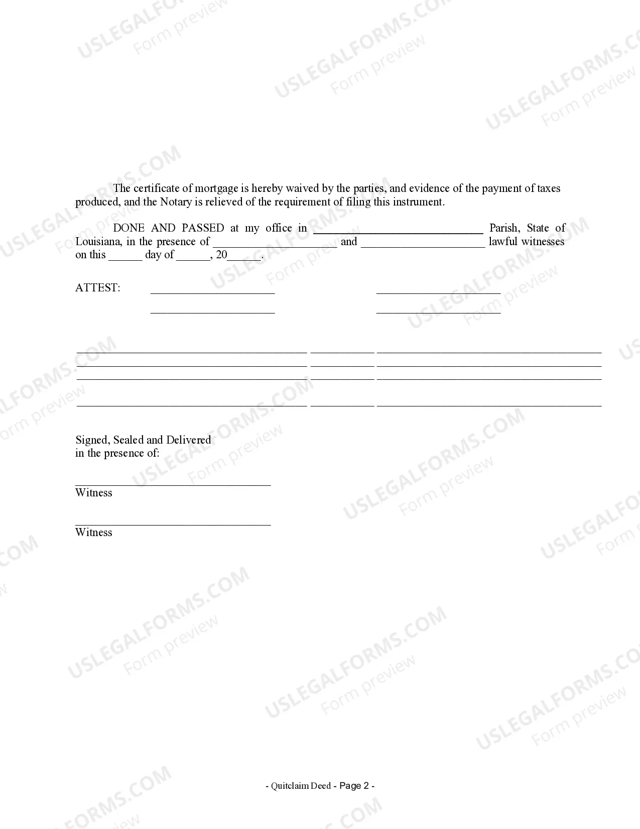 Preview Quitclaim Deed from Individual to Two Individuals in Joint Tenancy