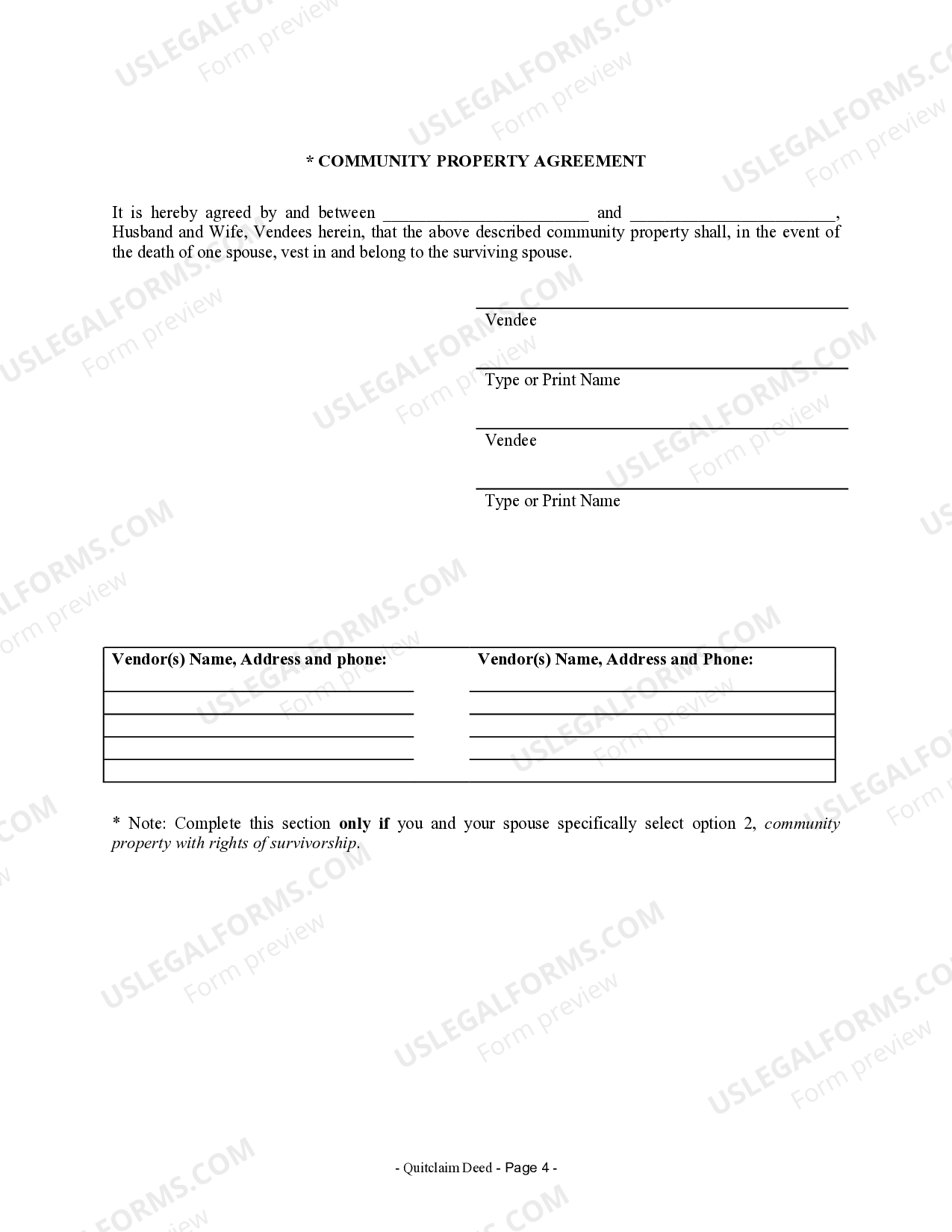 Louisiana Quitclaim Deed by Two Individuals to Husband and Wife ...