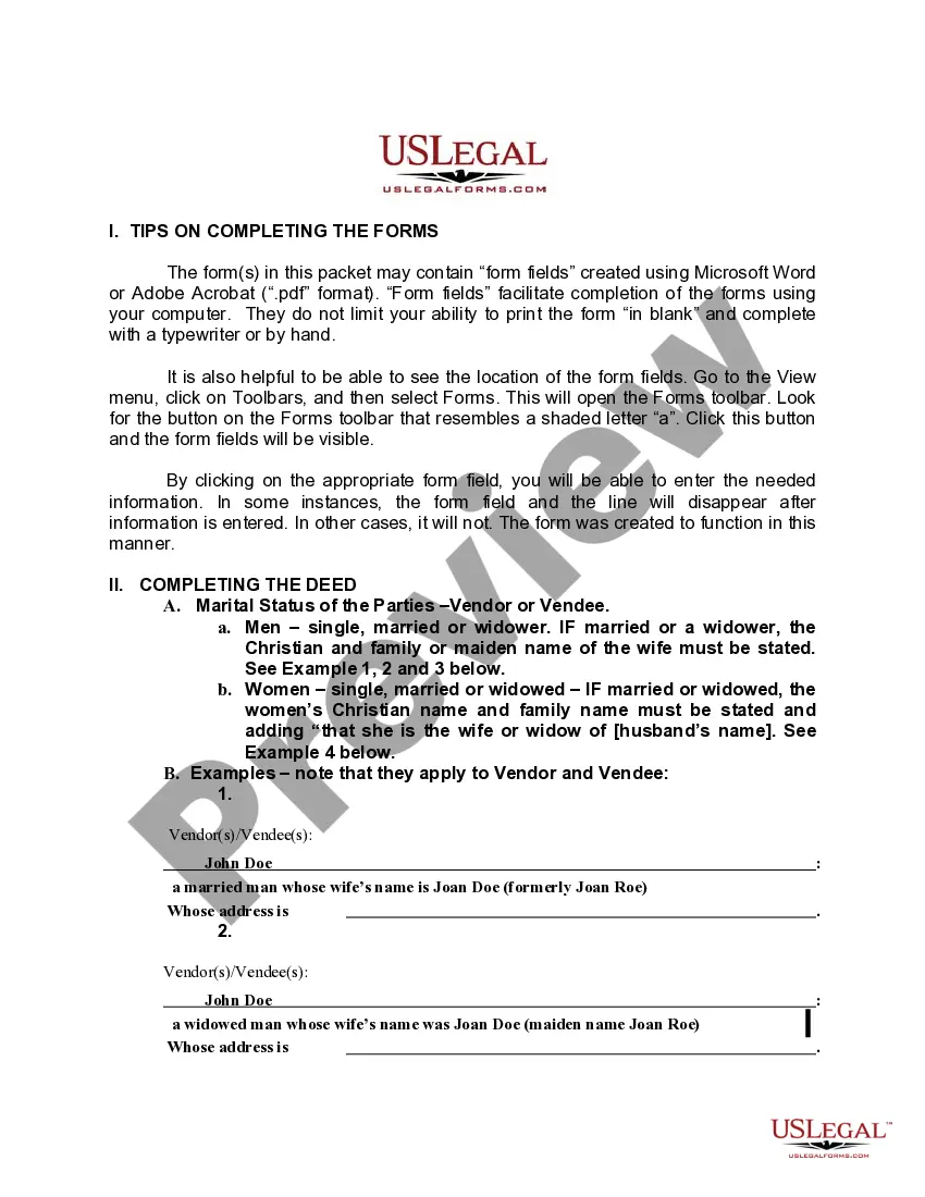 Preview Warranty Deed from two Individuals to Husband and Wife