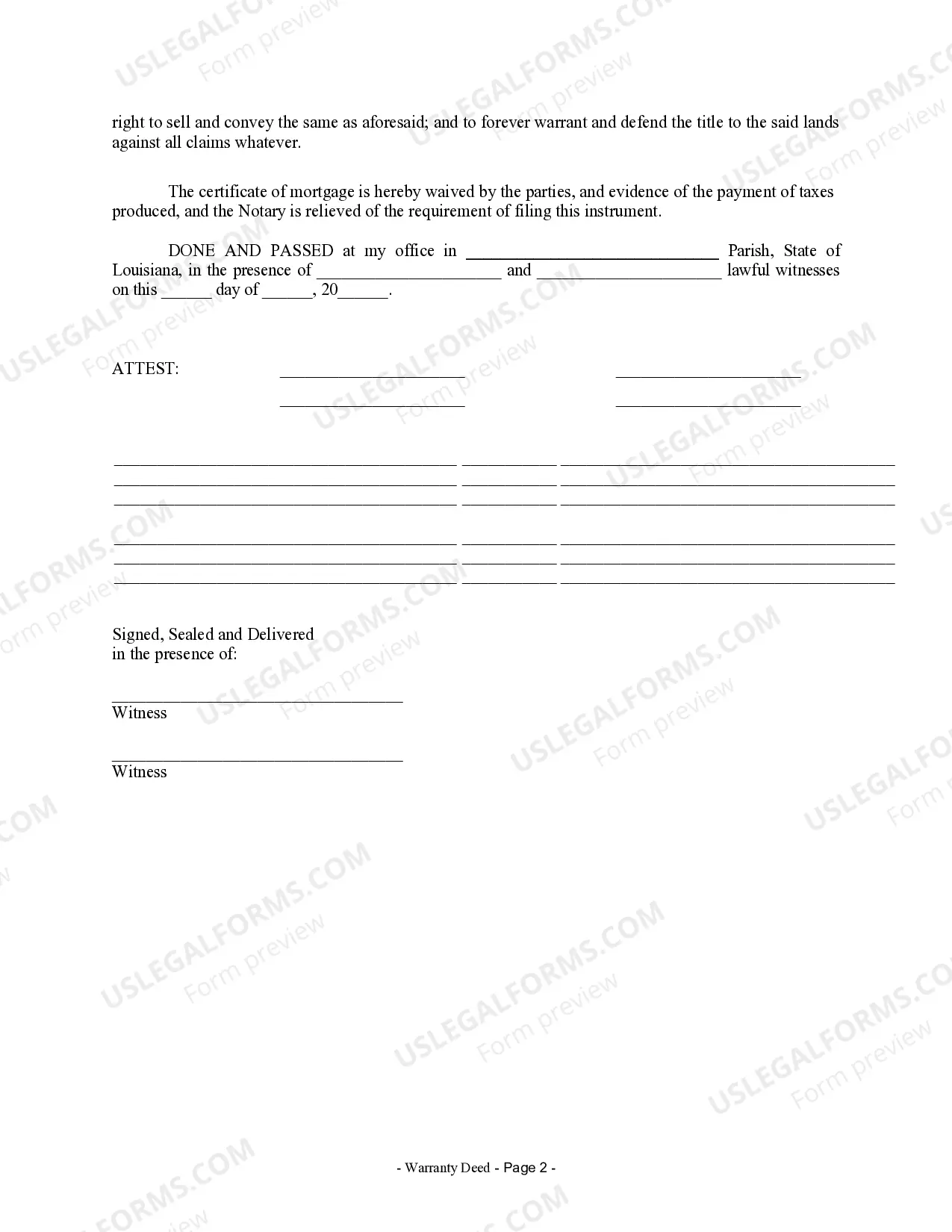 Preview Warranty Deed from two Individuals to LLC