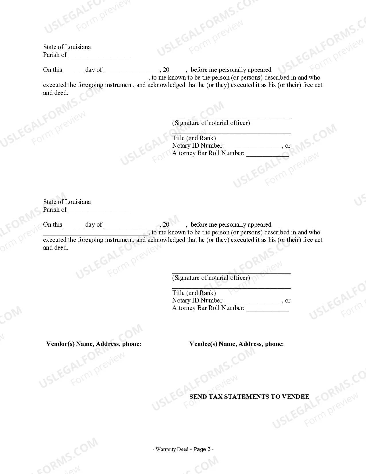 Preview Warranty Deed from two Individuals to LLC