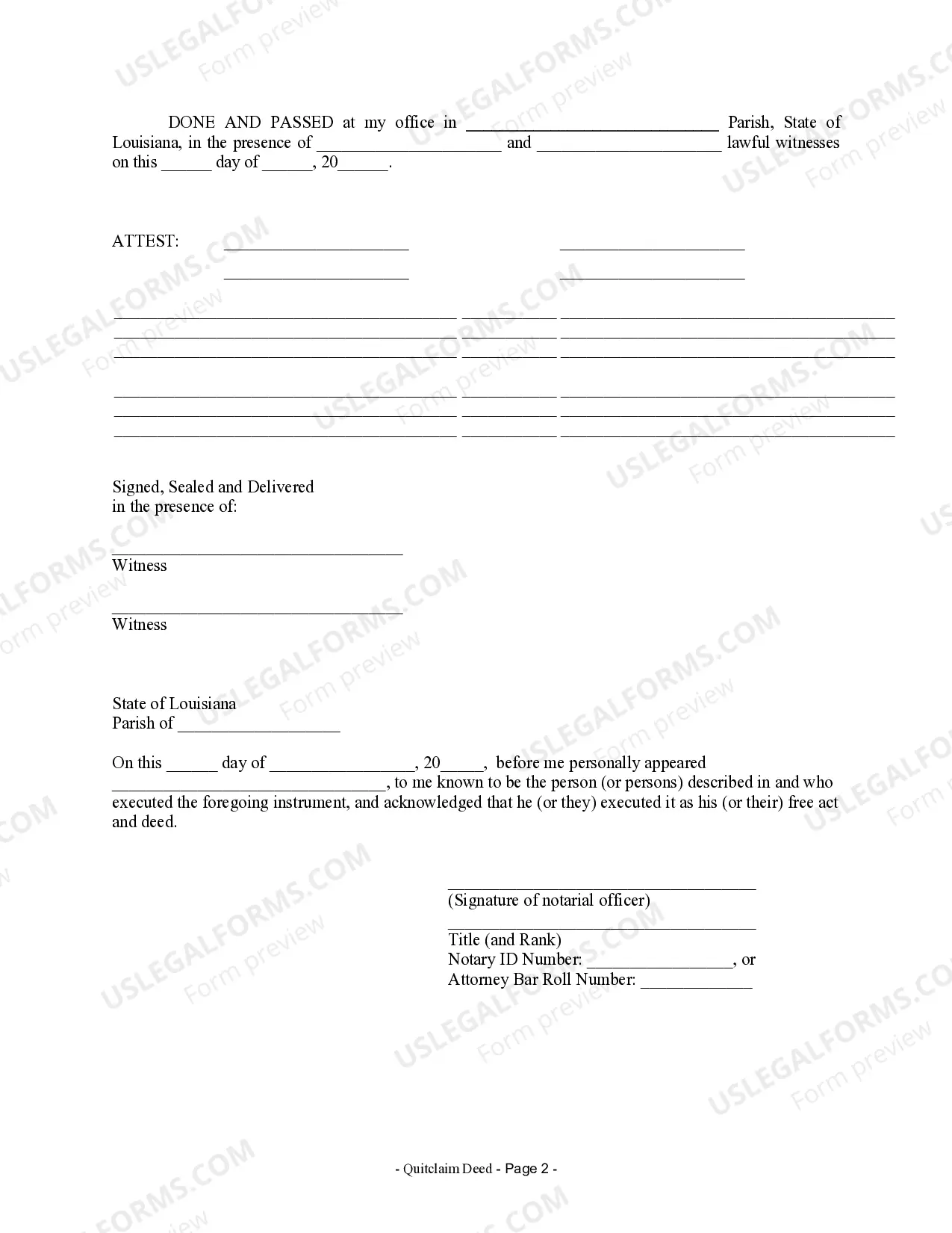 Preview Quitclaim Deed by Two Individuals to Corporation