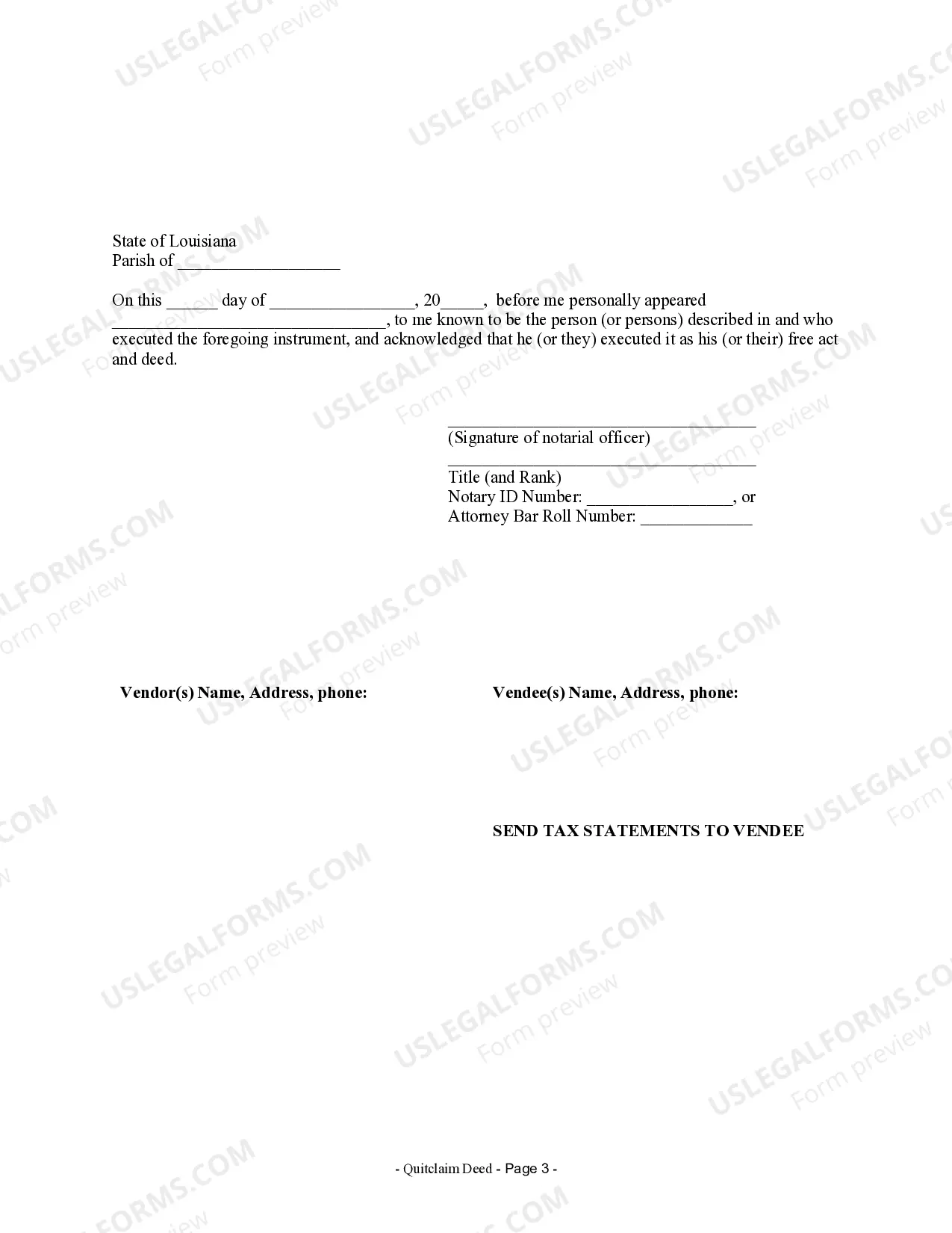 Preview Quitclaim Deed by Two Individuals to Corporation