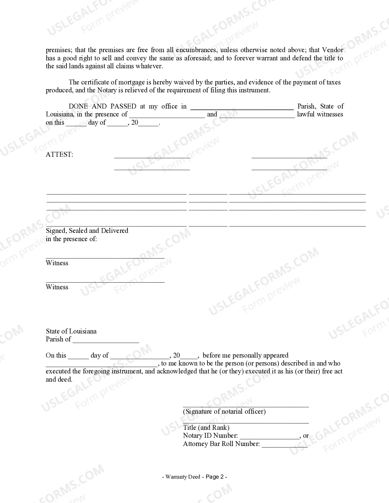 Preview Warranty Deed from Individual to Corporation