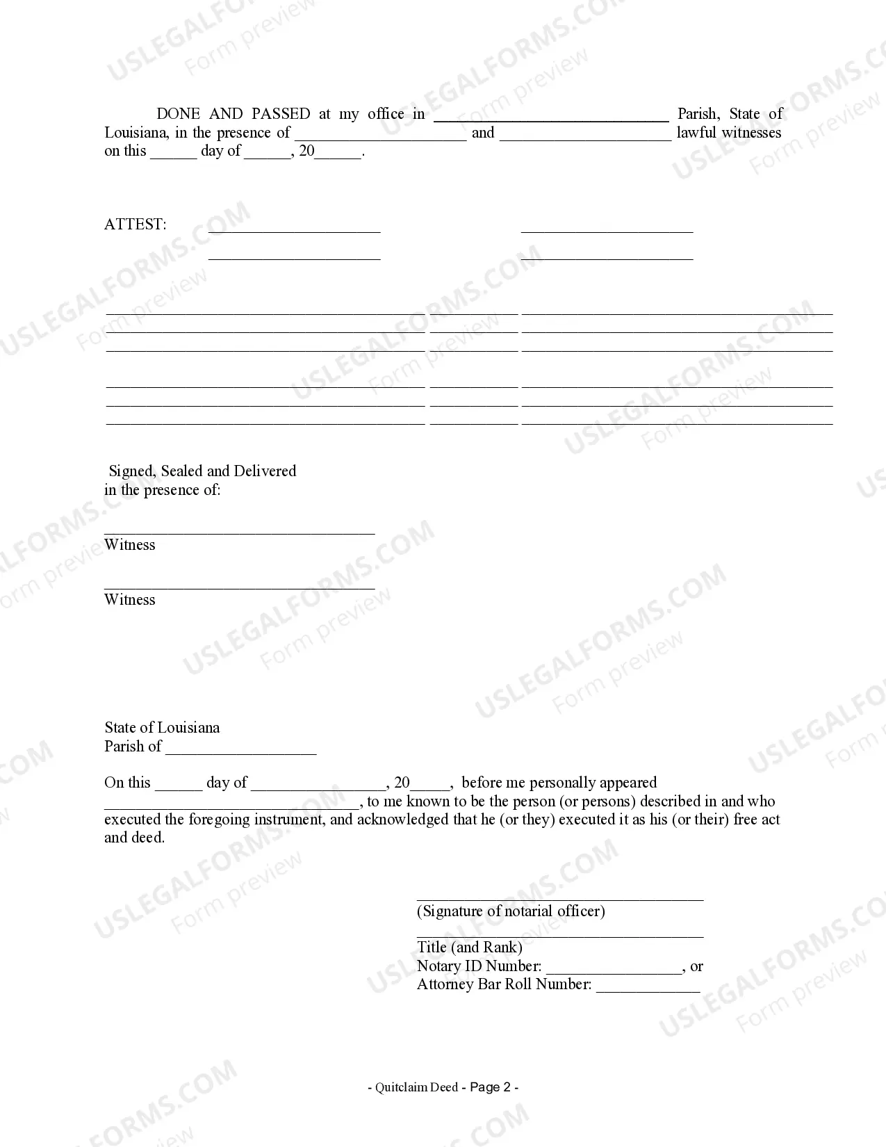 Preview Quitclaim Deed from Husband and Wife to Corporation