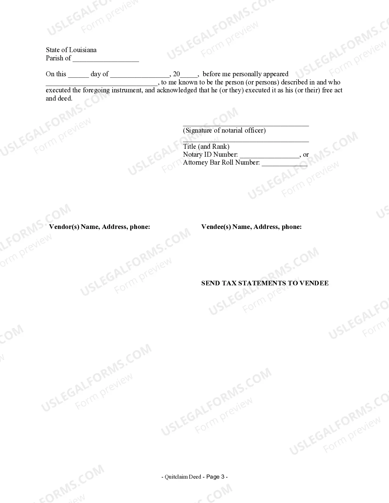 Preview Quitclaim Deed from Husband and Wife to Corporation