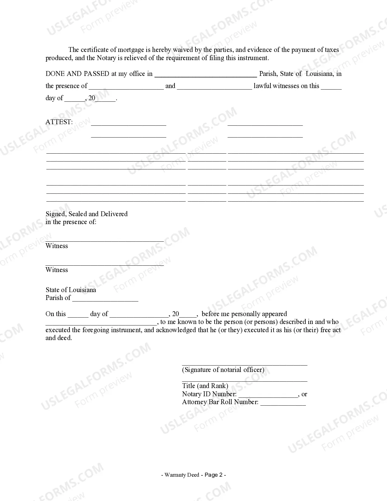 Preview Warranty Deed from Husband and Wife to LLC