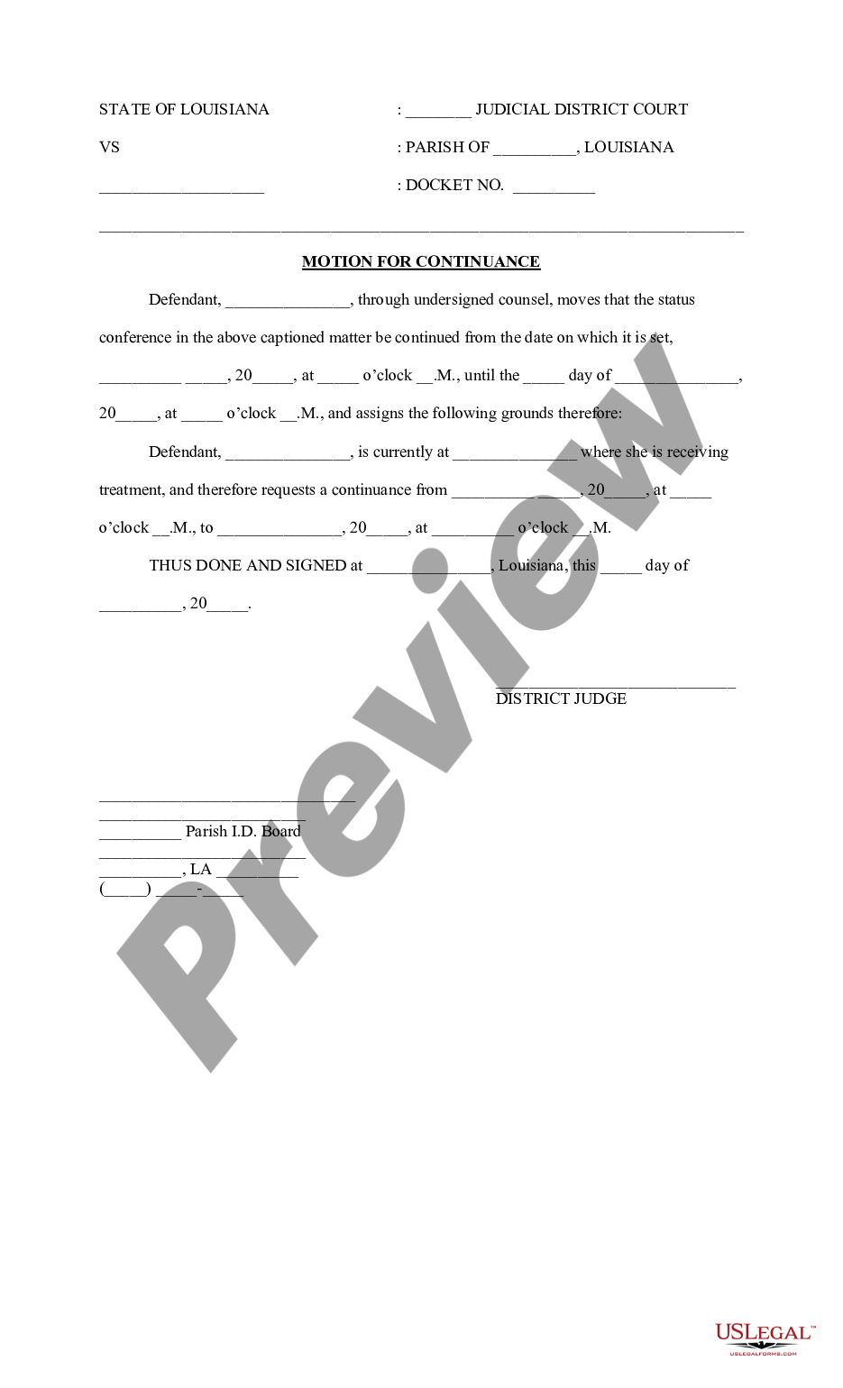 louisiana-motion-for-continuance-us-legal-forms