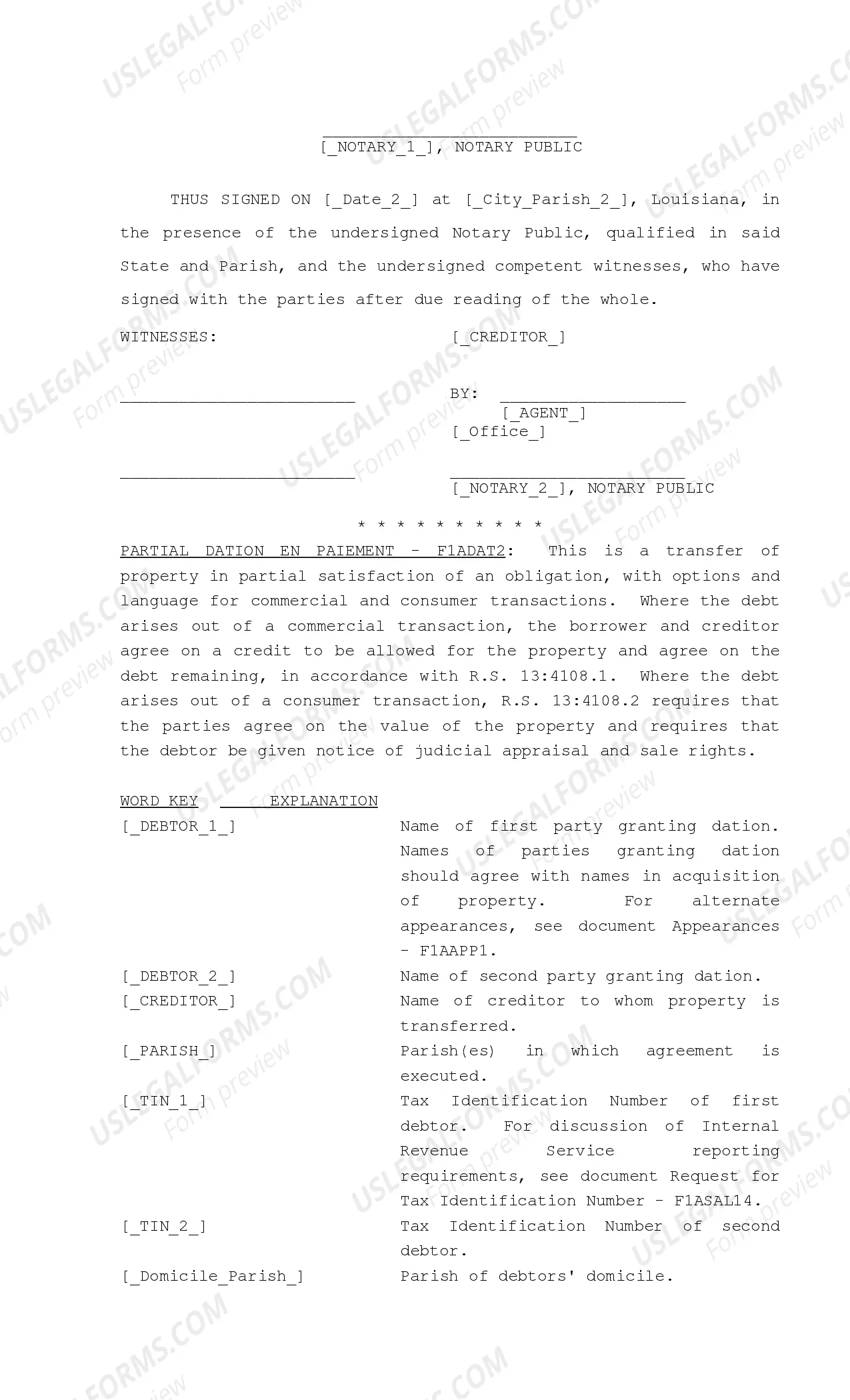 Preview Partial Dation En Paiement