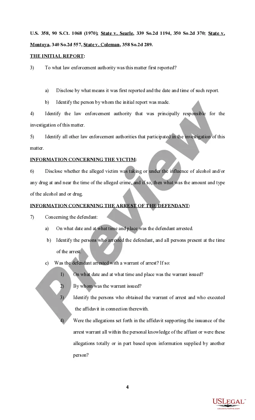 Preview Request and Motion for Discovery, Disclosure, Inspection and for a Bill of Particulars