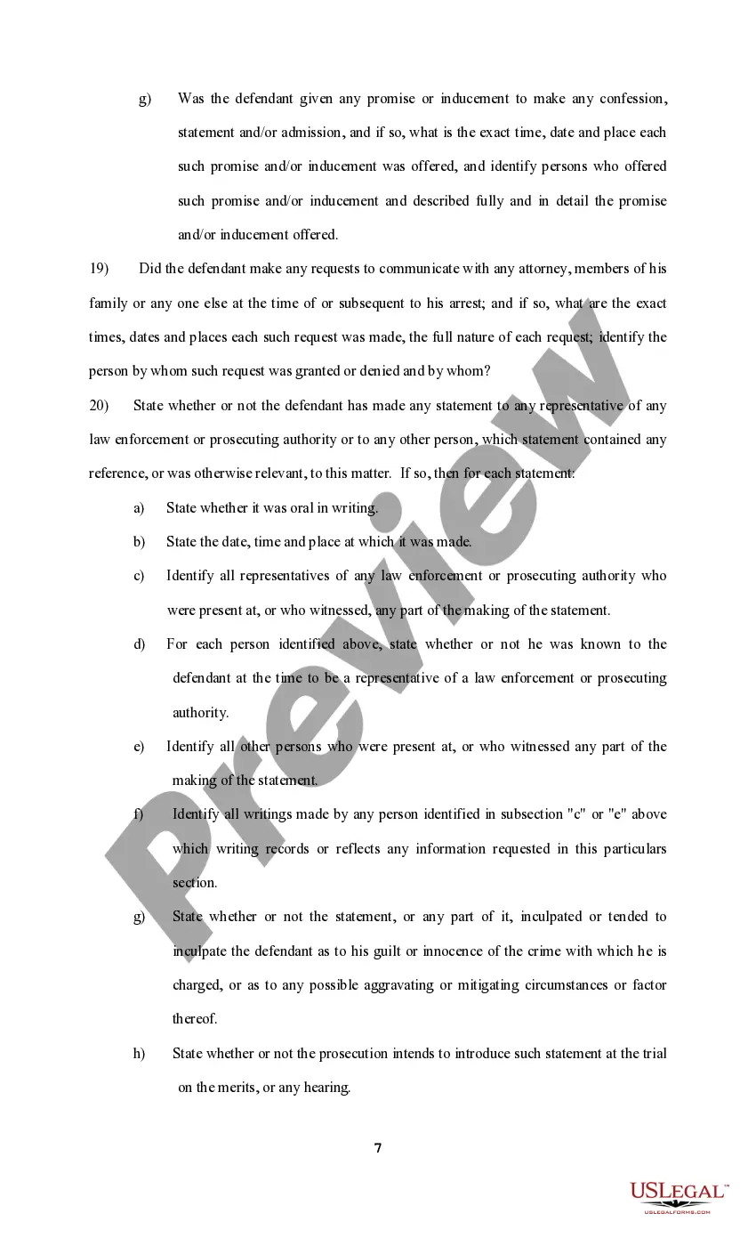 Preview Request and Motion for Discovery, Disclosure, Inspection and for a Bill of Particulars