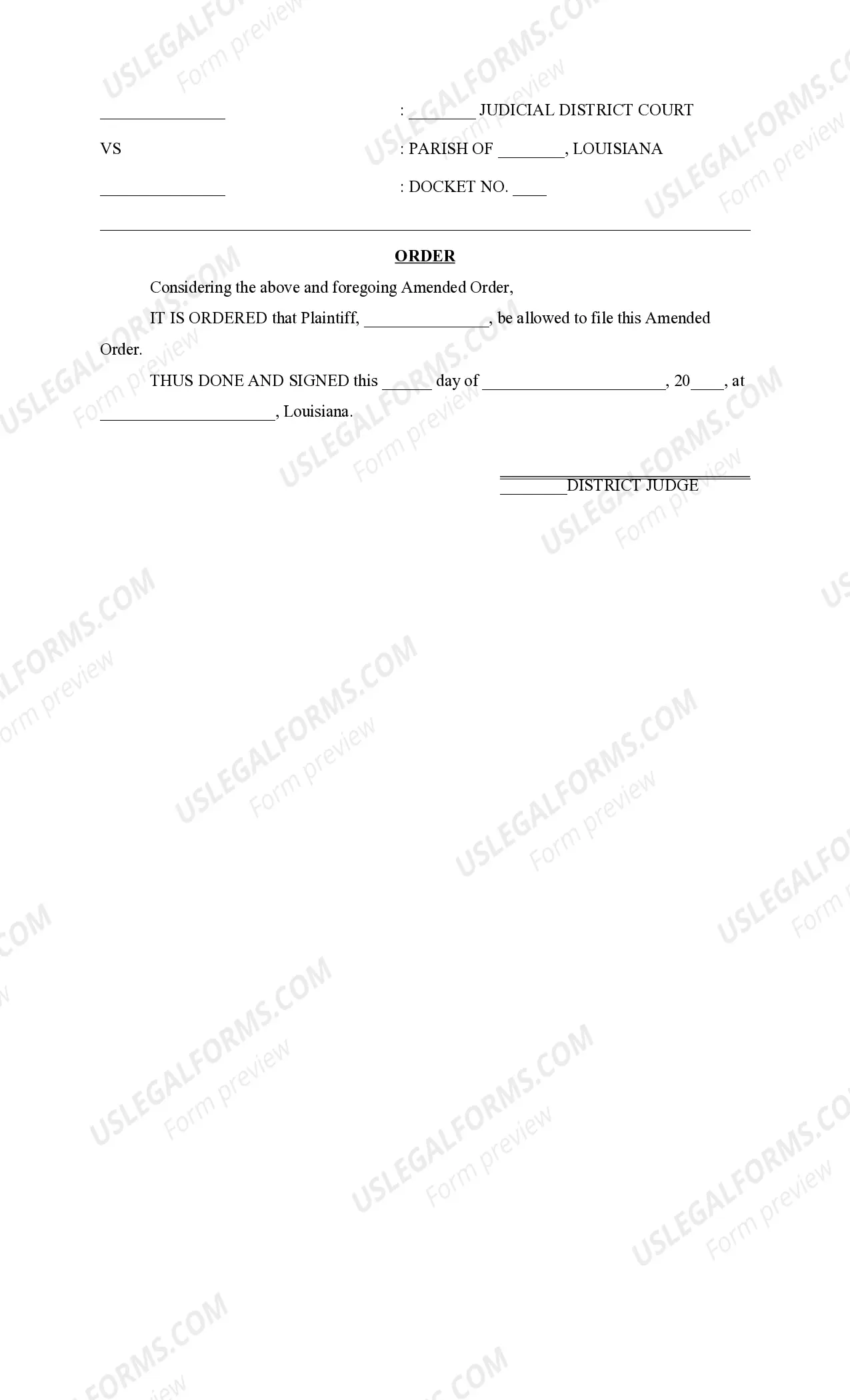 Preview Amended Order of Custody