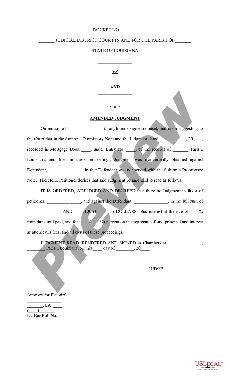 Louisiana Promissory Note With Collateral Sample US Legal Forms