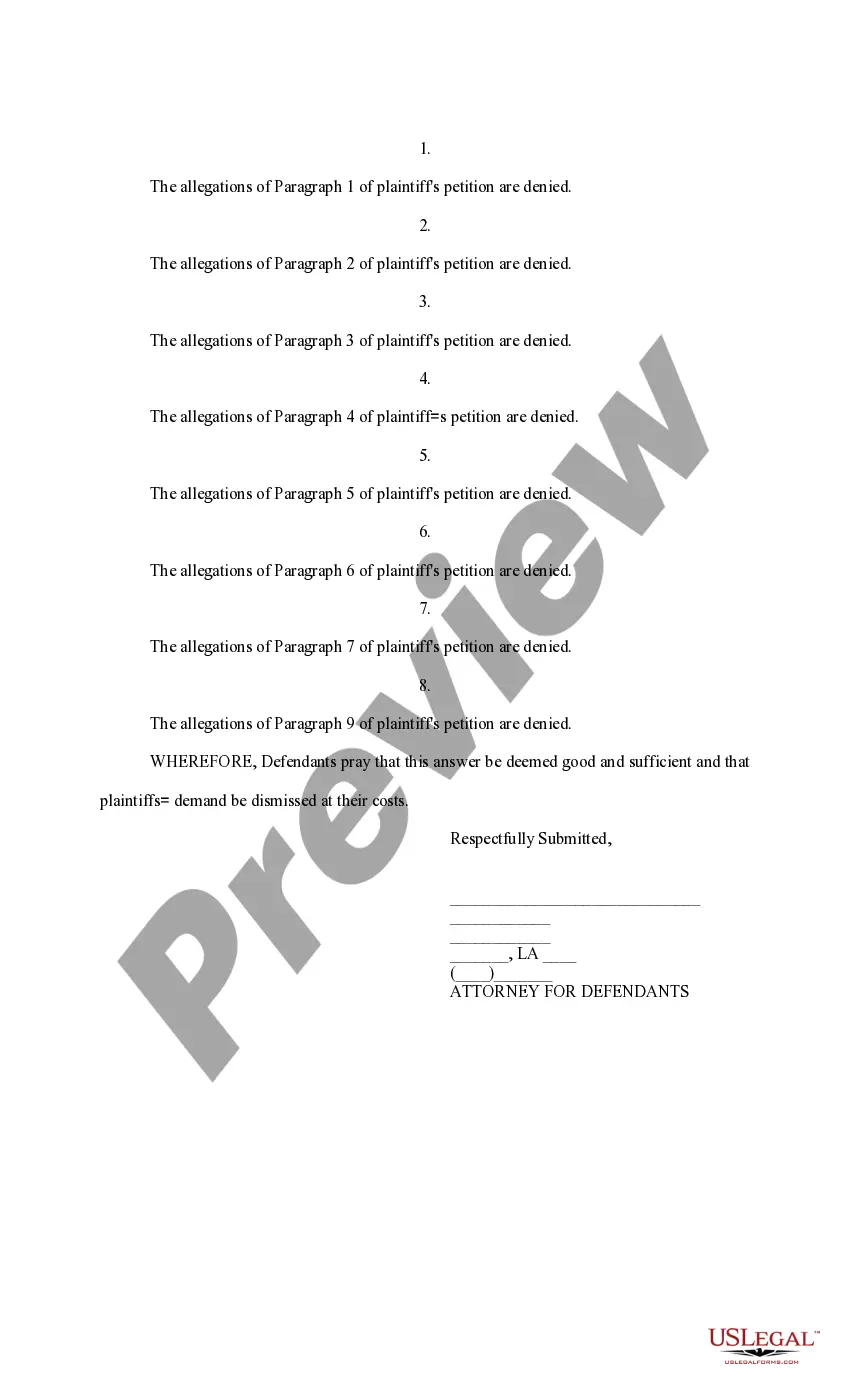 Preview Answer to Petition for Conversion of Funds, and Supplement