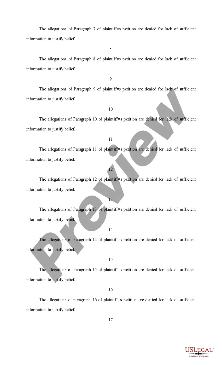 Preview Answer to Original Petition for Divorce and Amending Petition