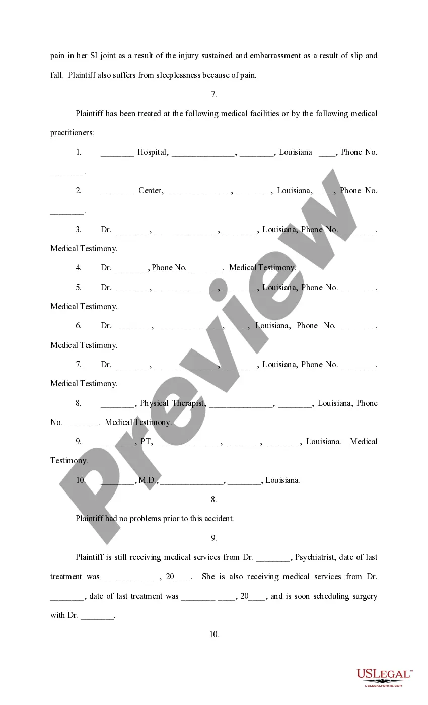 Preview Answer to Interrogatories in personal injury action