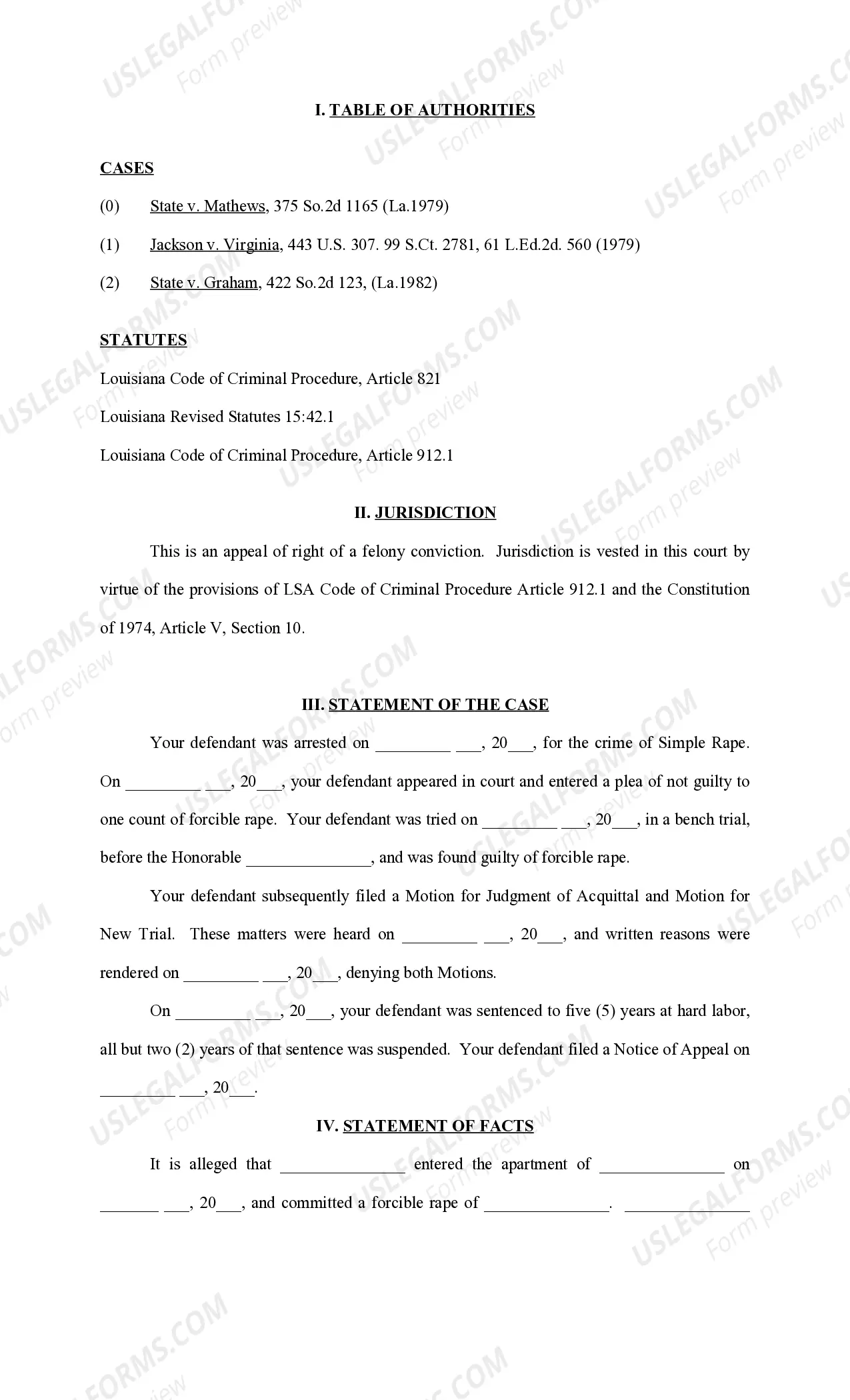 Preview Original Brief on Behalf of Appellant