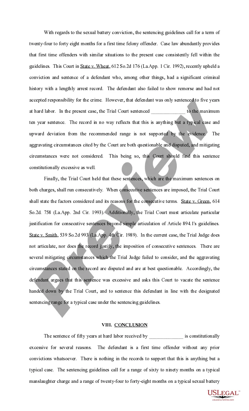 Preview Application by Defendant for Supervisory Writ of Review