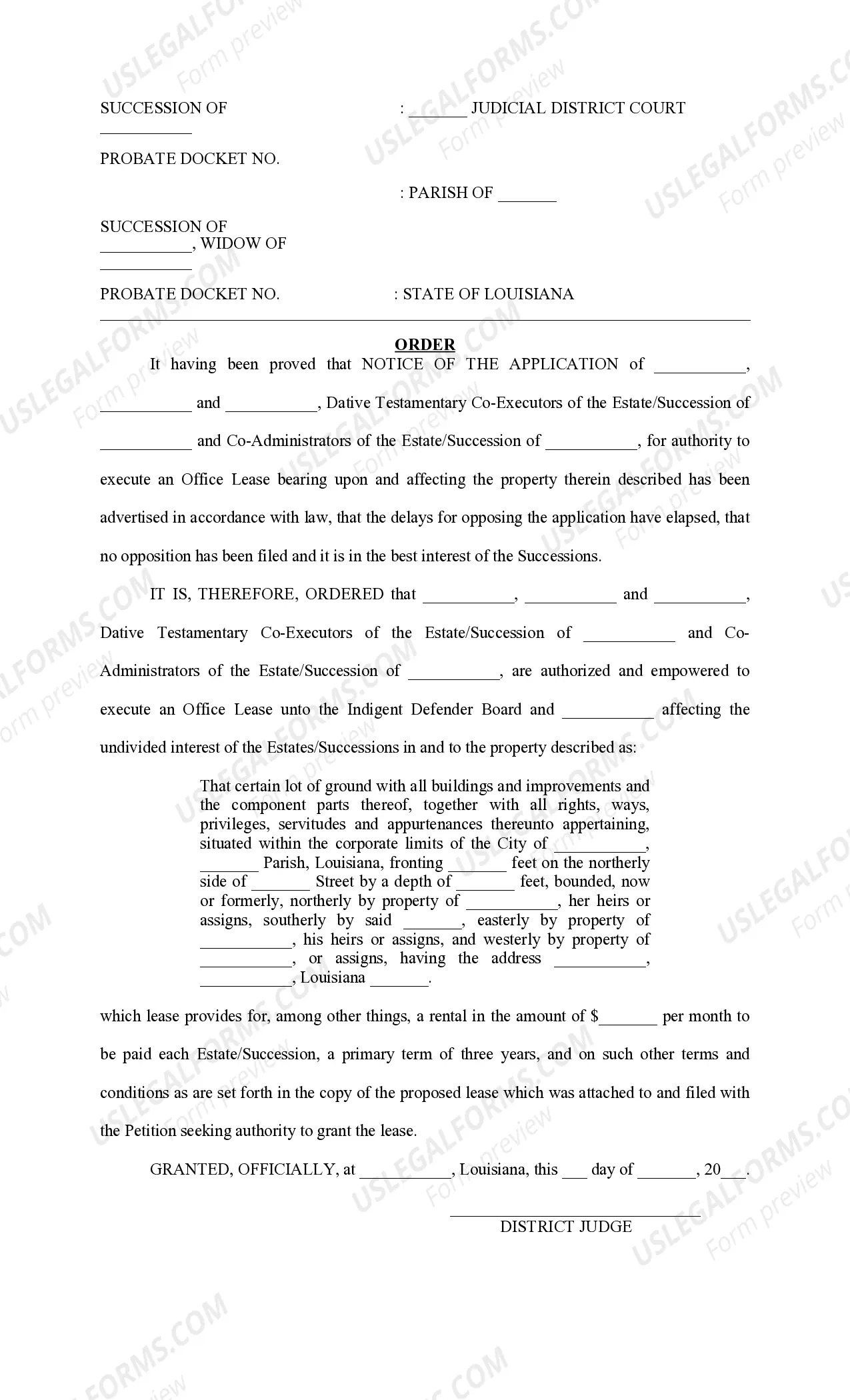 Preview Certificate of Publication and of No Opposition