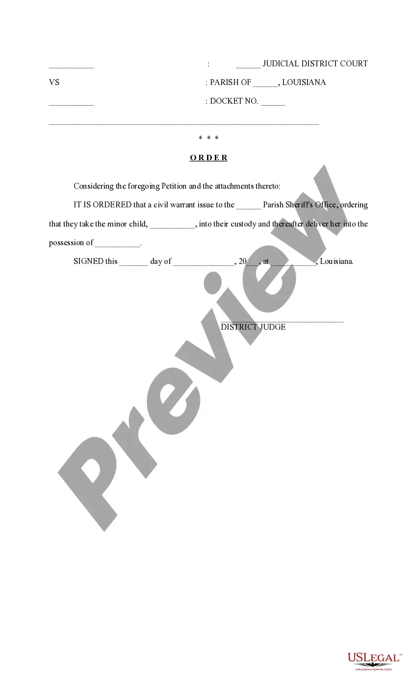 Get Motion and Order for Return of Child Circuit Court of Appeal Preview Motion and Order for Return of Child Circuit Court of Appeal