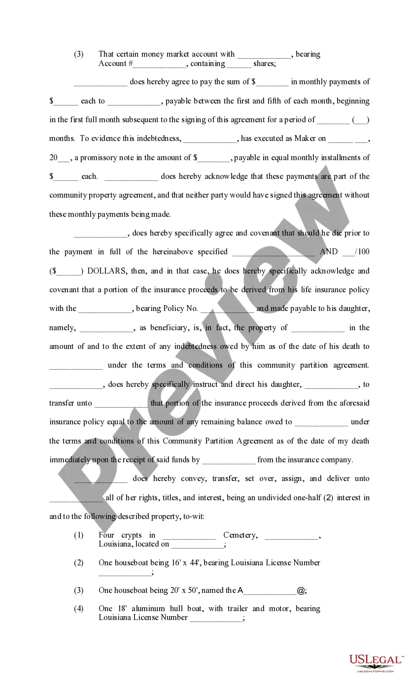 Get Community Property Partition Preview Community Property Partition