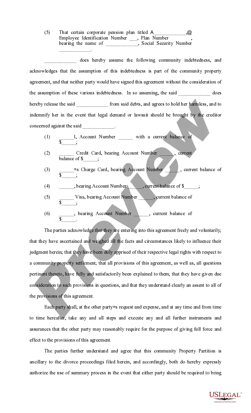 Get Community Property Partition Preview Community Property Partition