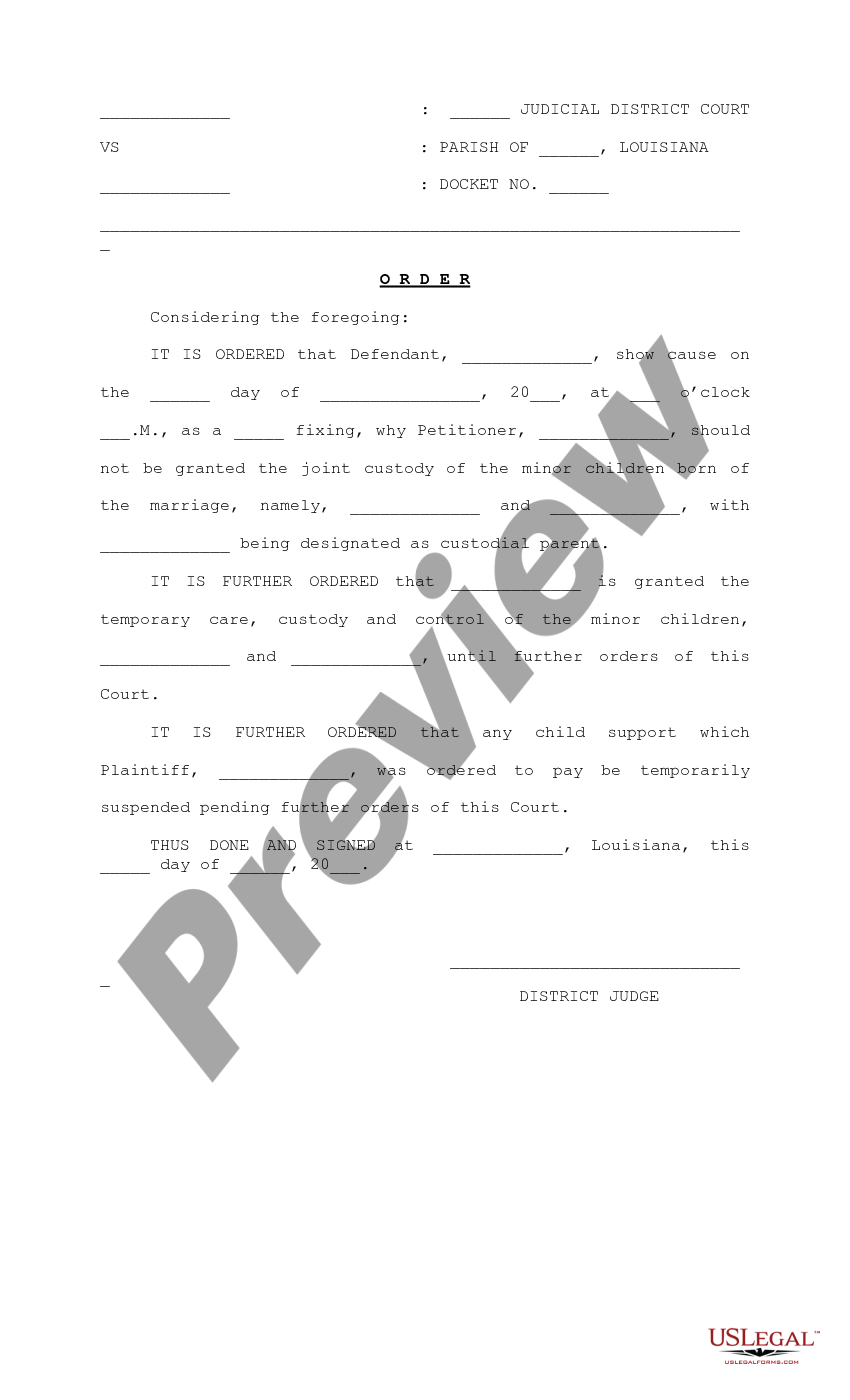 Rule Custodial Parent Form 8332 US Legal Forms