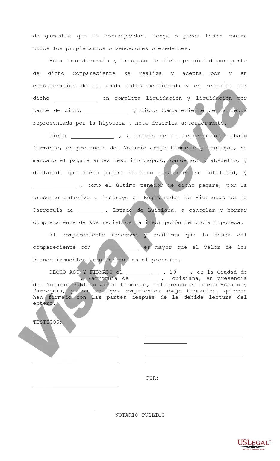 Preview Donación en Pago