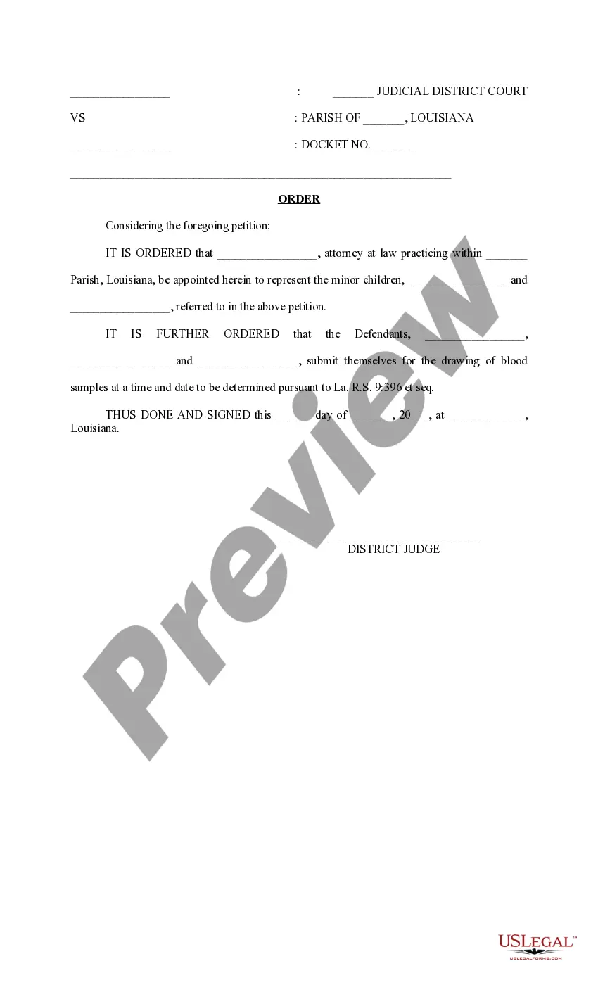 Preview Petition to Disavow, with Request for Paternity Test