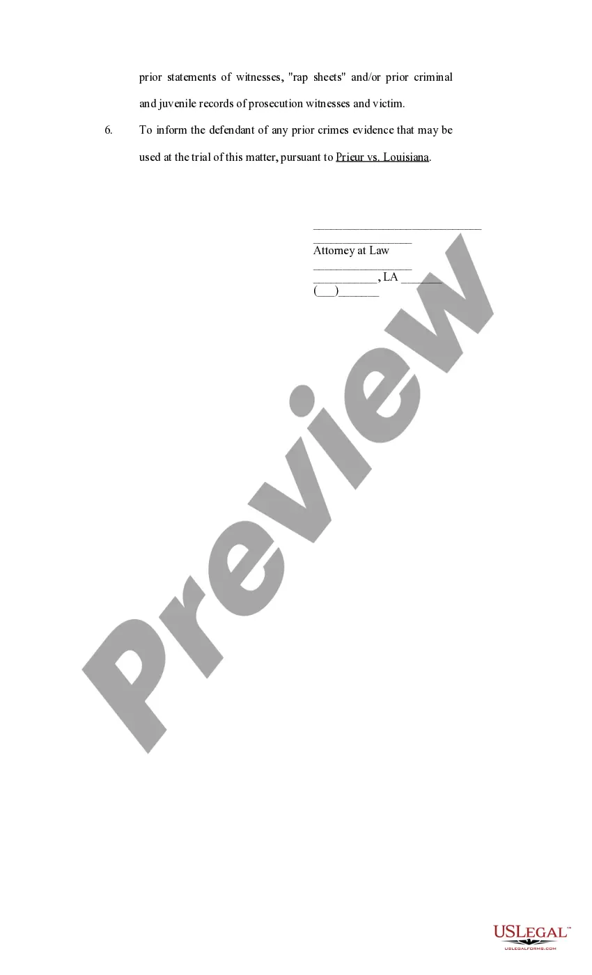 Preview Motion and Order for Discovery and for Production and Inspection of Evidence, with Notice of Defense based on Mental Condition