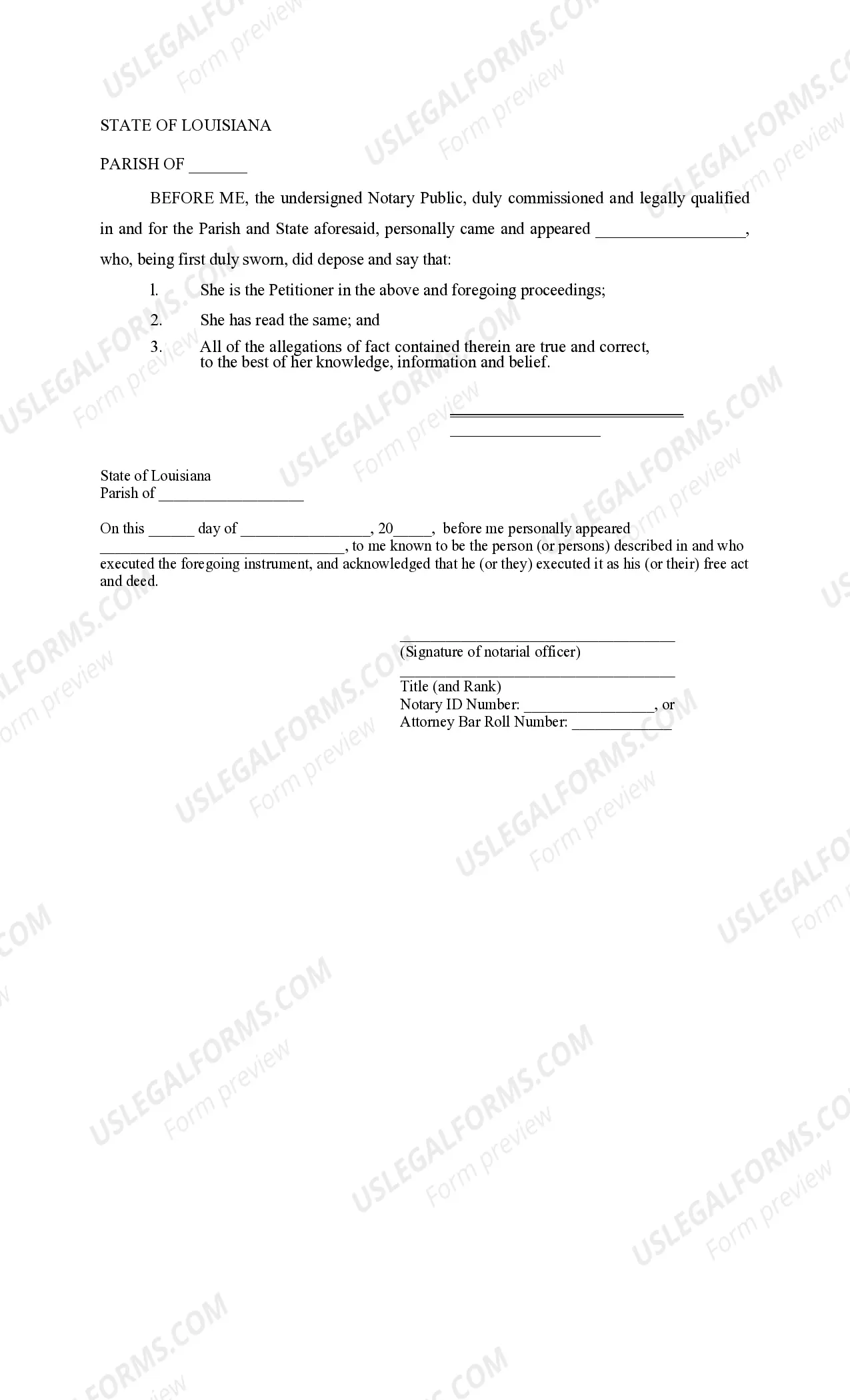 Preview Petition for Divorce with no children, no community property