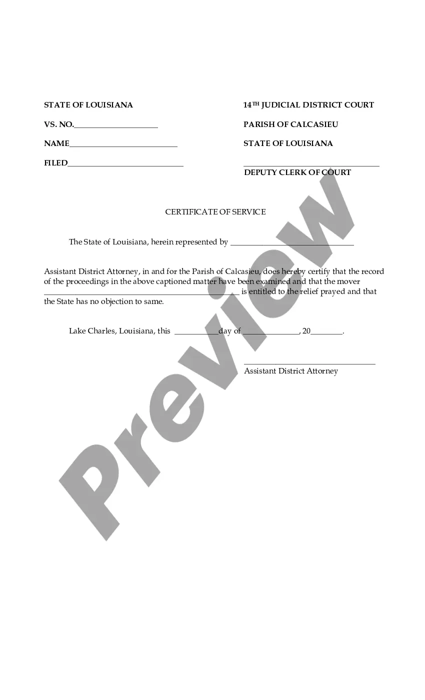 Preview Motion and Order for Expungement