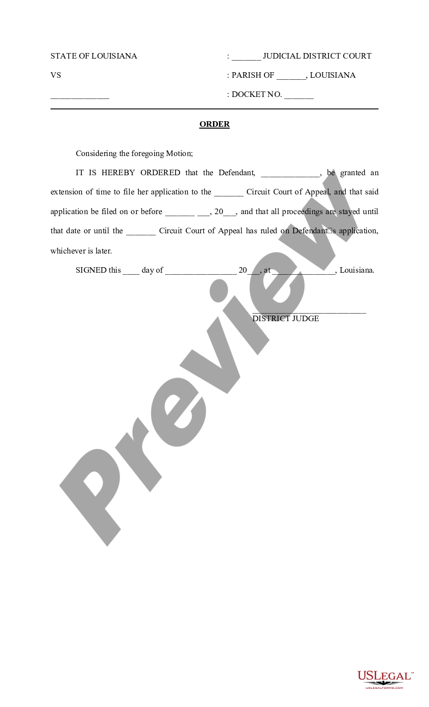 Motion For Extension Of Time Example For Discovery US Legal Forms