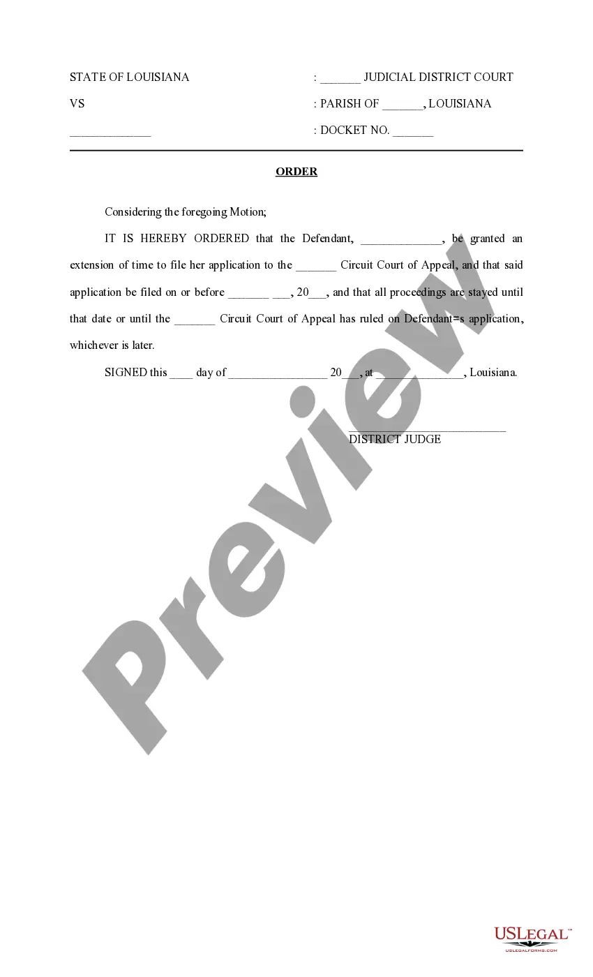 Preview Motion for Extension of Time to File Writs