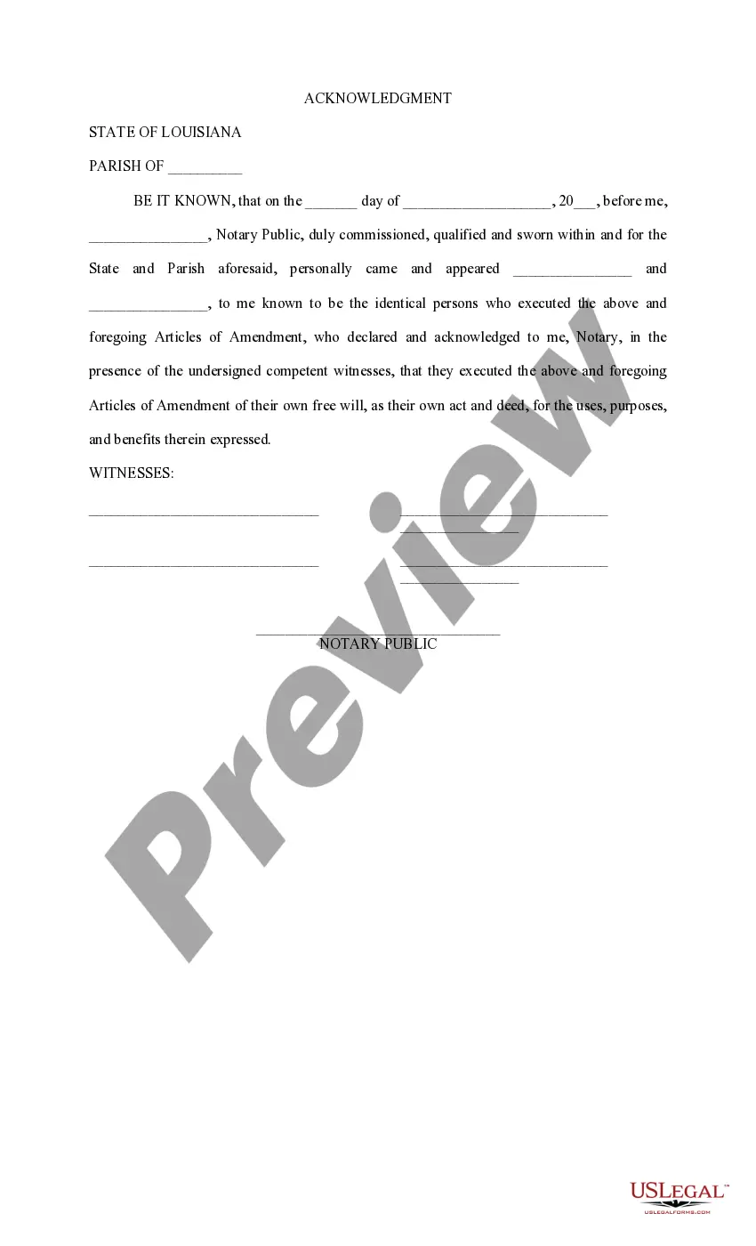 Preview Resolution of Shareholders Changing Articles of Incorporation