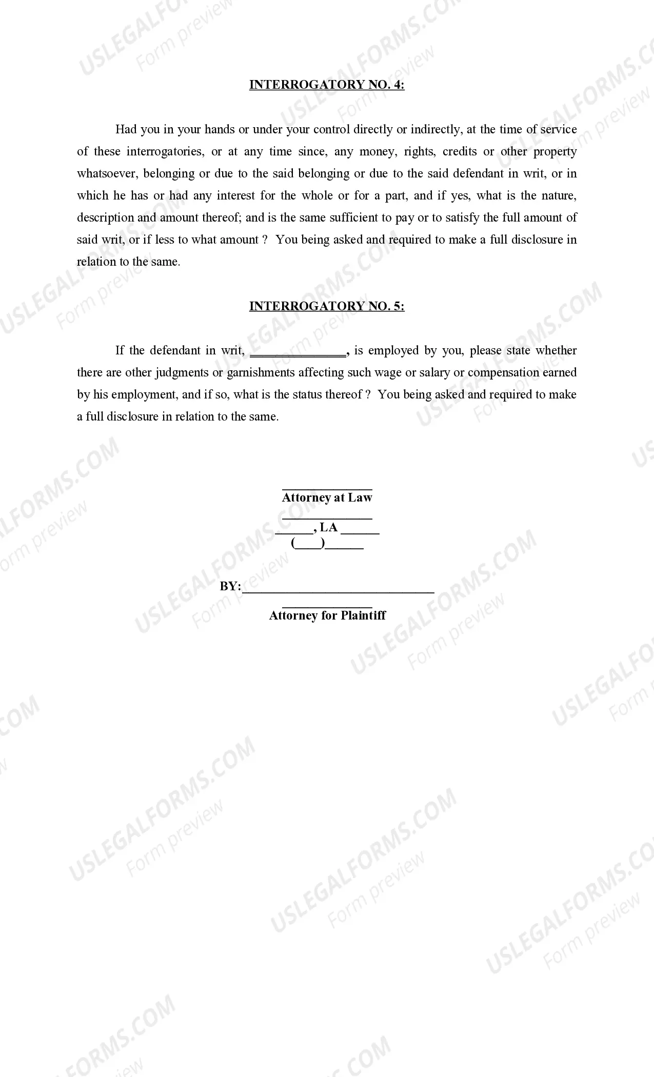 Preview Interrogatories