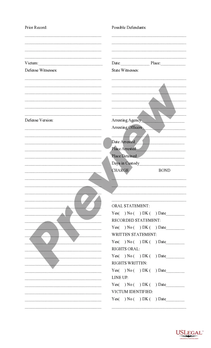 Preview Interview Sheet - Indigent Defender Board