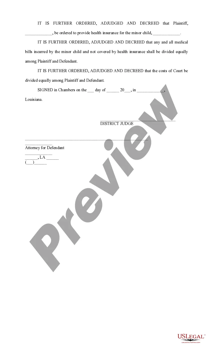 Preview Judgment on Rule Paternity, Child Support, Custody, Visitation