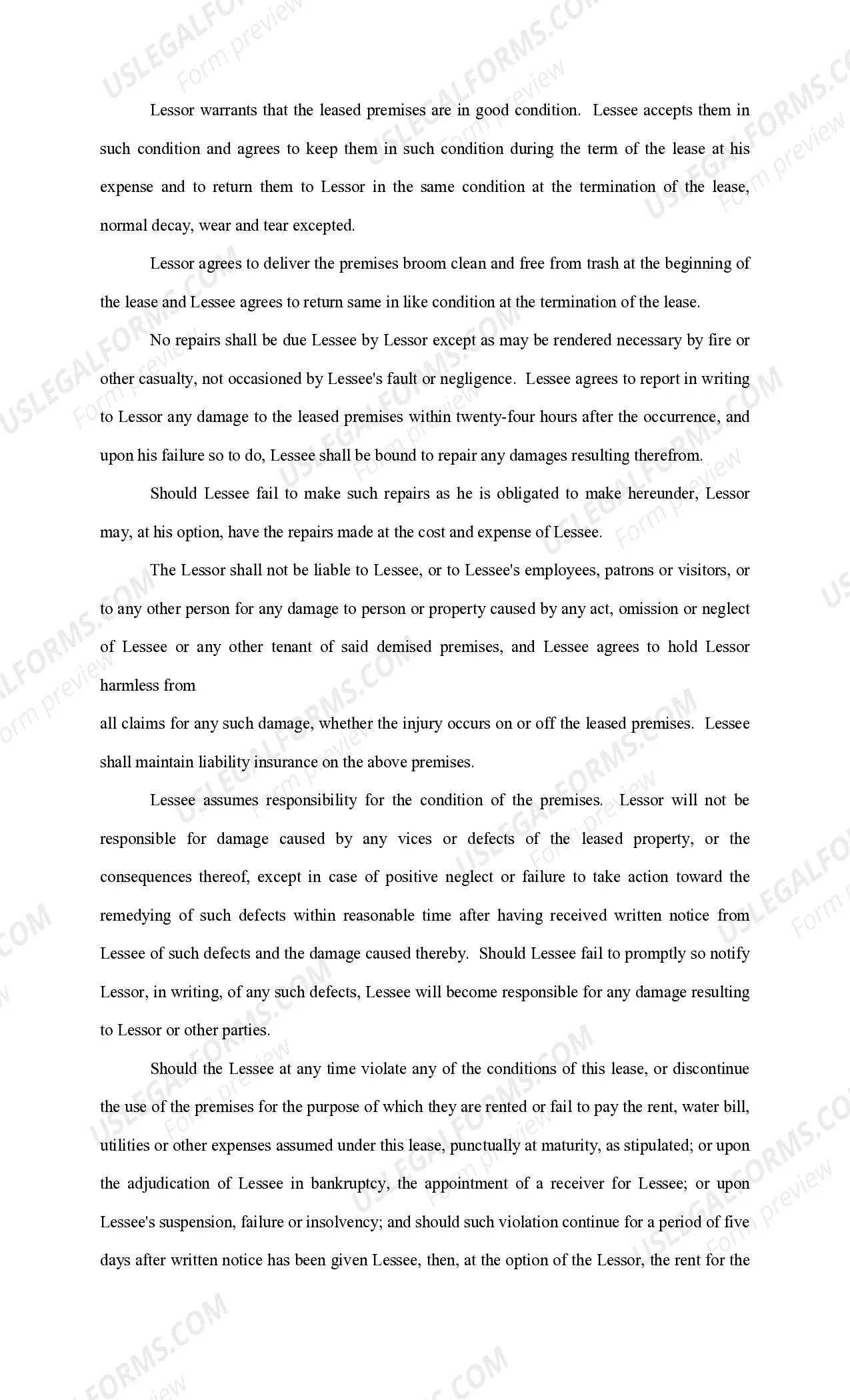 Preview Residential Lease