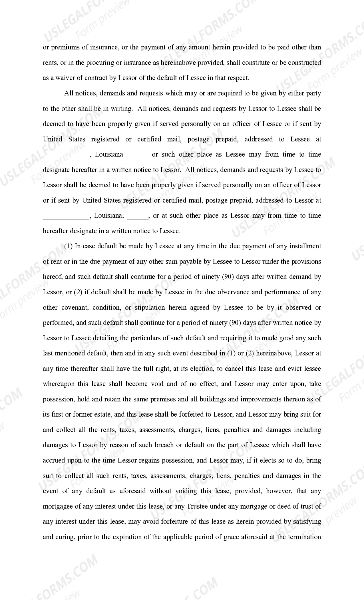 Preview Surface Lease