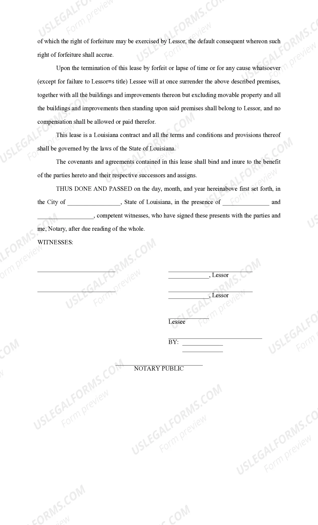 Preview Surface Lease