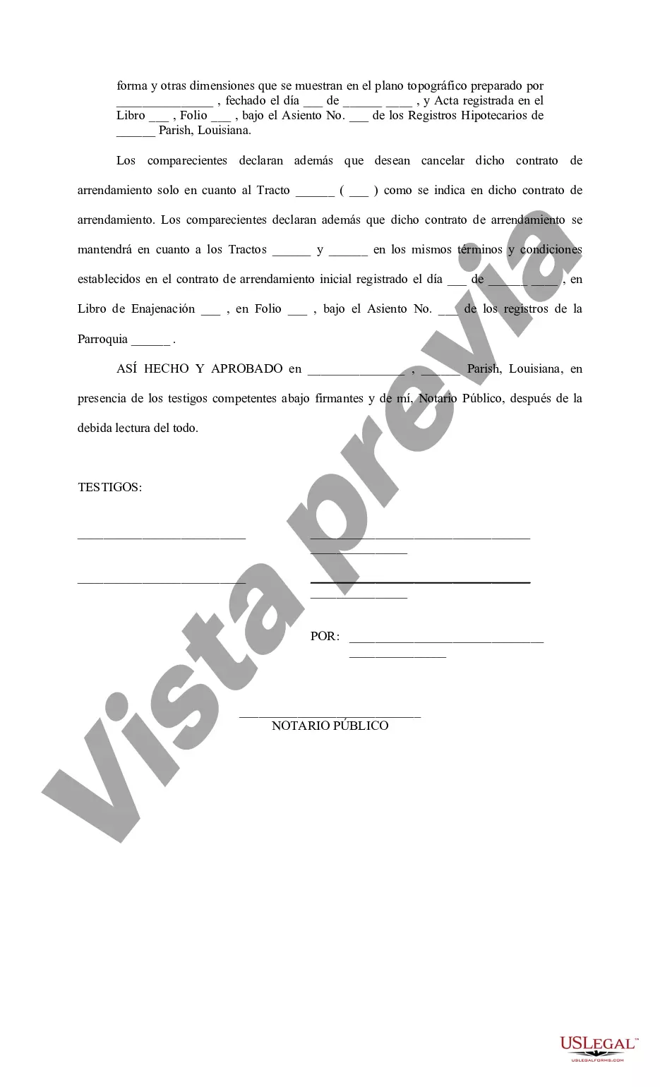 Preview Cancelación de Arrendamiento